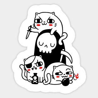 Death Is A Cat Person Sticker